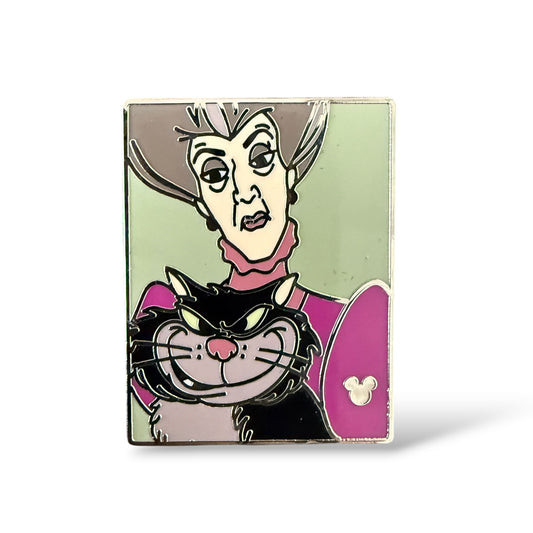 Cast Lanyard Villains and Pets Lady Tremaine and Lucifer Pin
