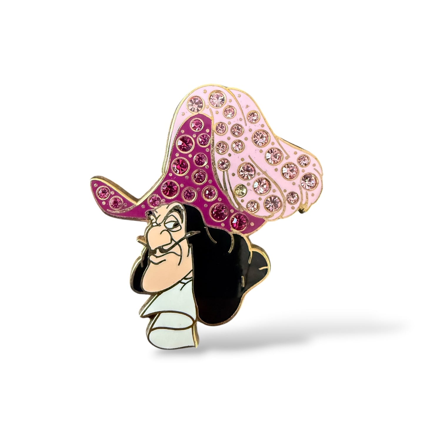 Disney Parks Captain Hook Peter Pan Jeweled Pin