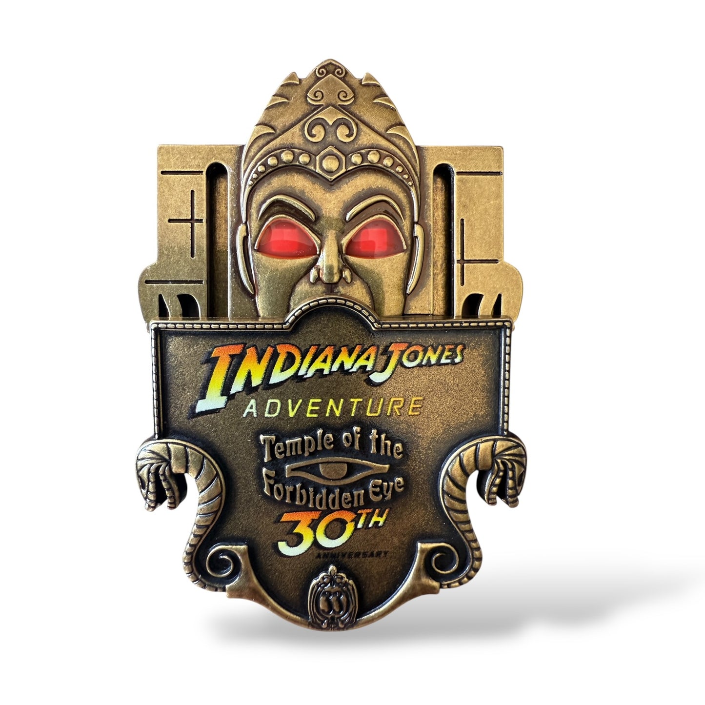 DLR Club 33 30th Anniversary Indiana Jones Adventure Temple of the Forbidden Eye Pin