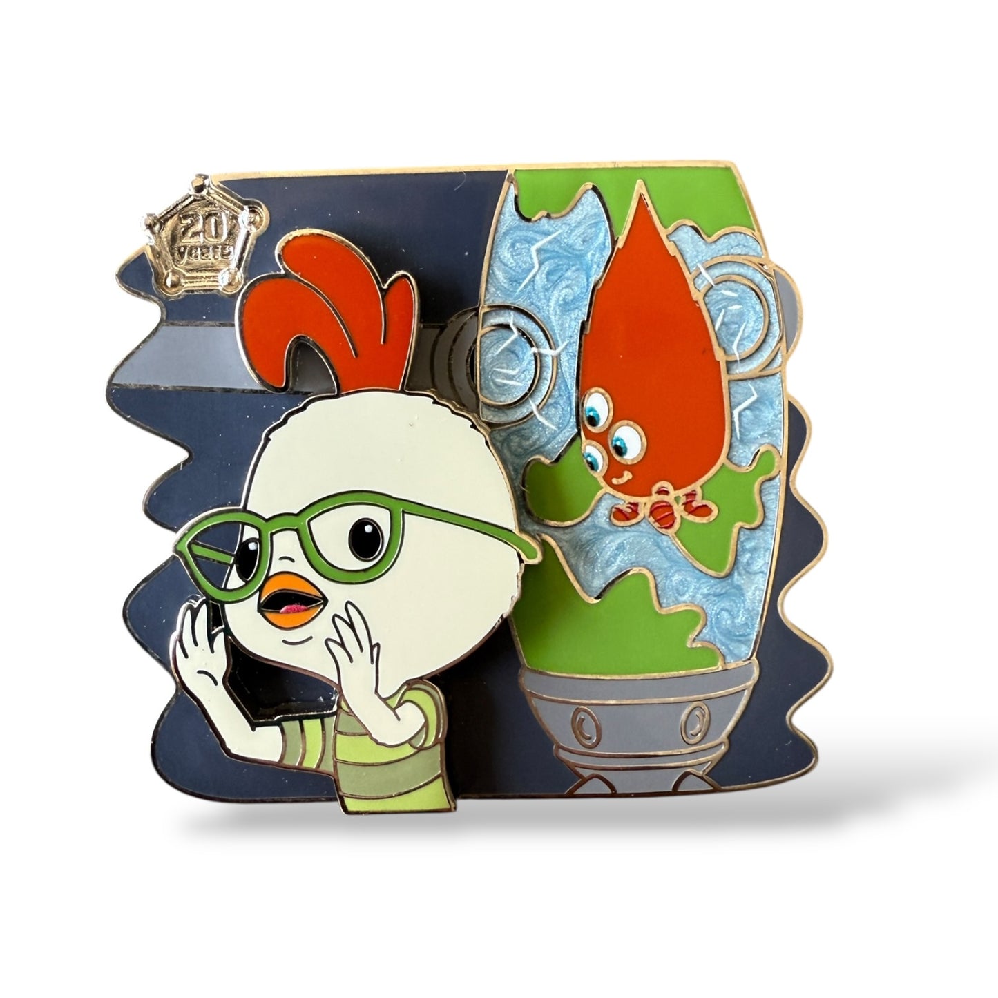 Disney Parks Chicken Little 20th Anniversary Chicken Little and Kirby Pin