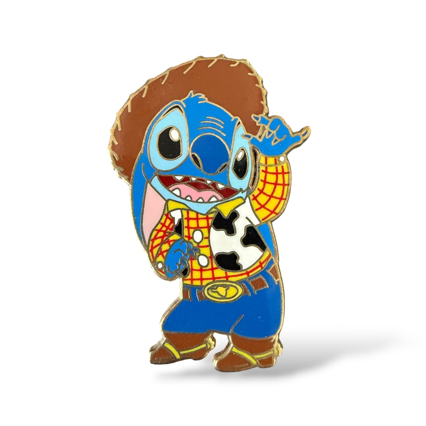 Stitch Dressed as Woody Costume Fantasy Pin
