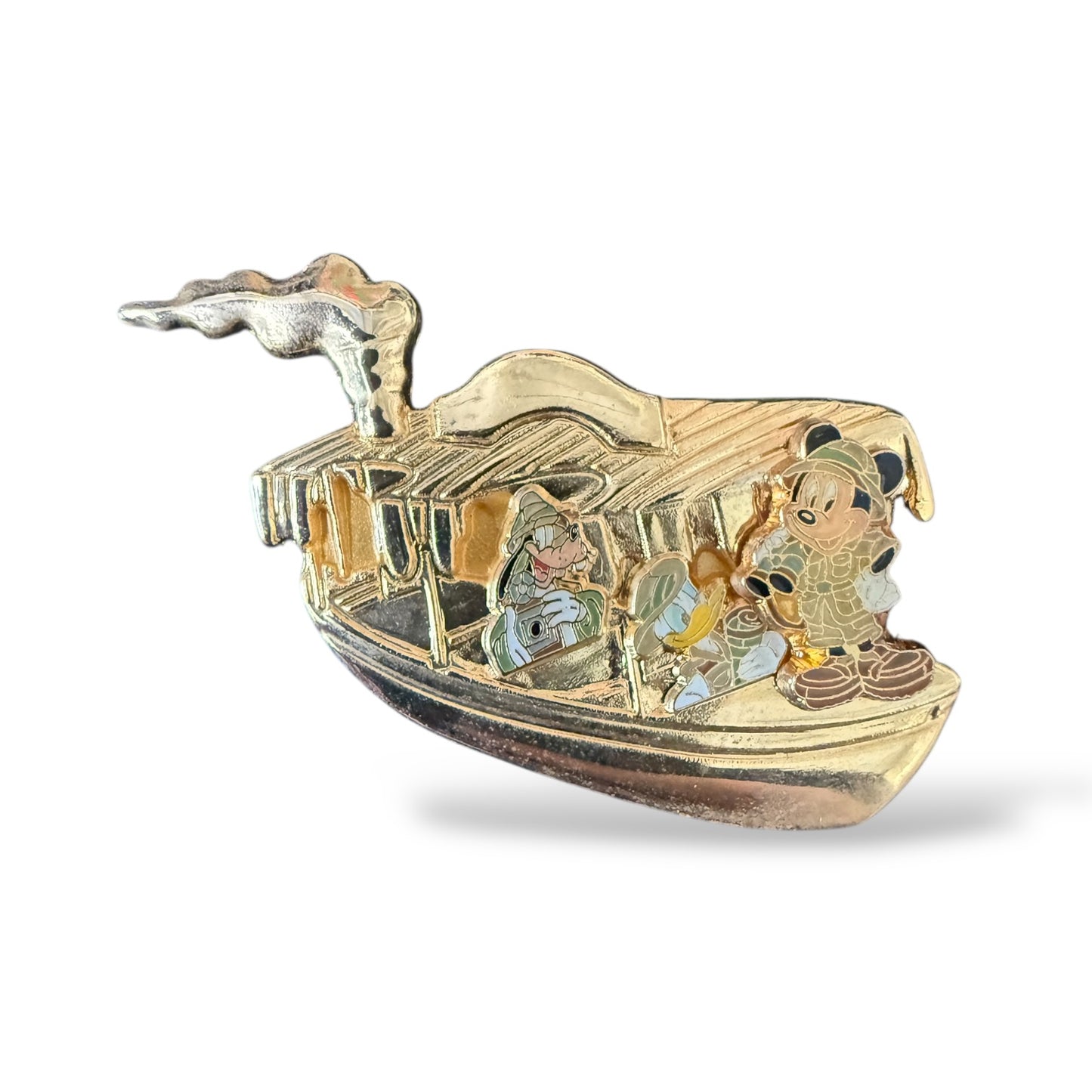DLR Golden Vehicle Collection Mickey, Donald and Goofy Jungle Cruise Pin