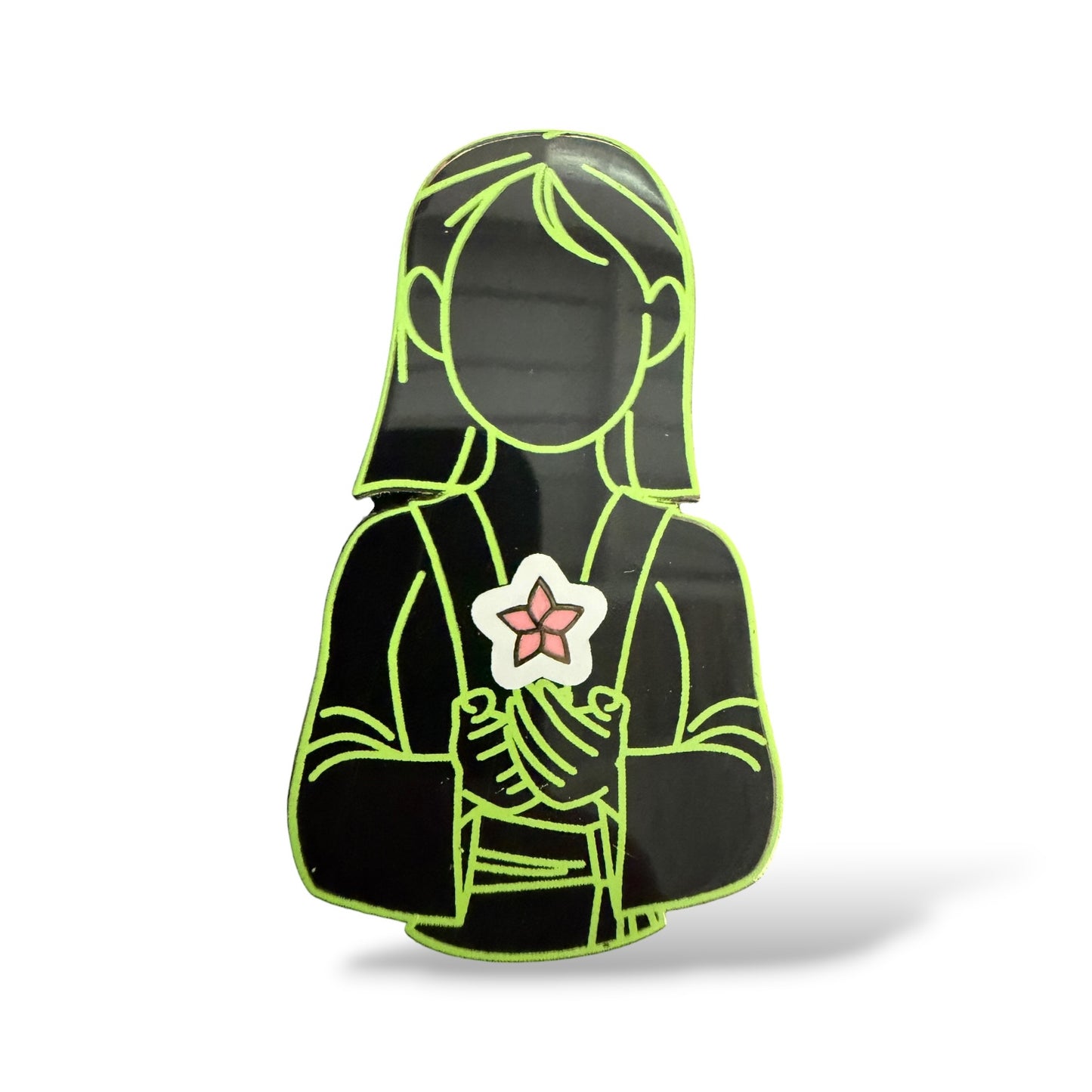 Mulan Neon Silhouette Fantasy Pin