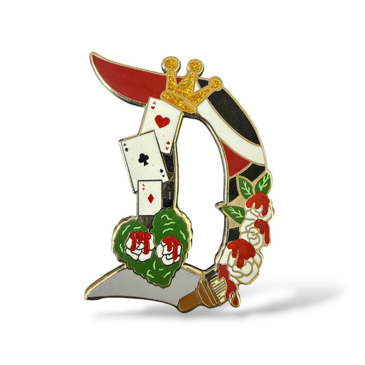 Alice in Wonderland Queen of Hearts Gothic D Fantasy Pin