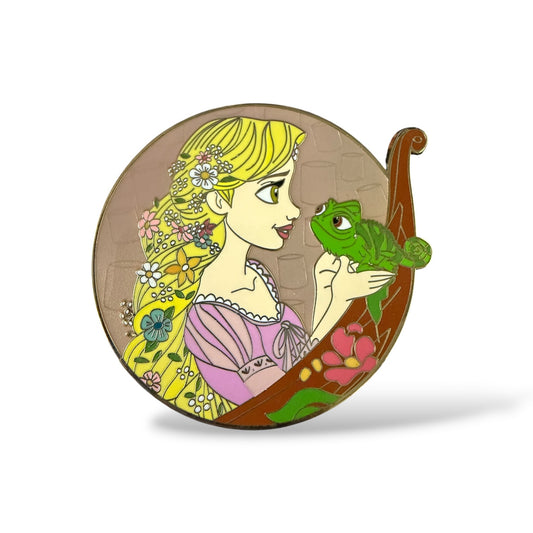 Tangled Rapunzel and Pascal Profile Fantasy Pin
