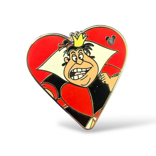 Cast Lanyard Alice in Wonderland Playing Card Suits Queen of Hearts Hidden Mickey Pin