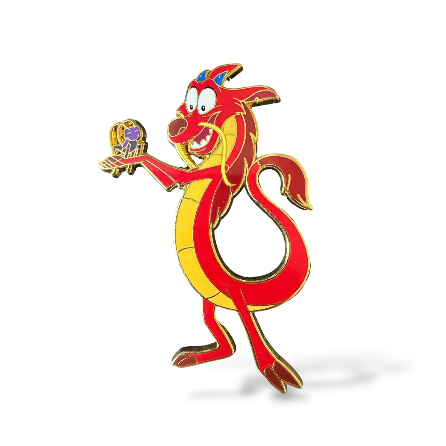 Mulan Mushu Holding Cri-Kee Fantasy Pin