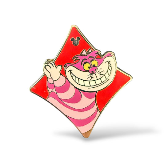 Cast Lanyard Alice in Wonderland Playing Card Suits Cheshire Cat Hidden Mickey Pin