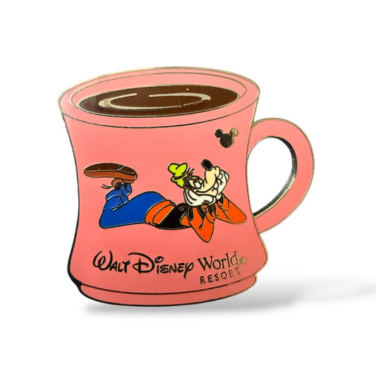 Cast Lanyard WDW Coffee Mugs Goofy Hidden Mickey Pin