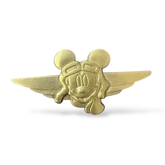 Disney Parks Mickey Mouse Aviator Wings 3D Sculpted Pin