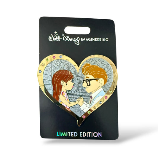 WDI Valentine Jeweled Heart Carl and Ellie Pin