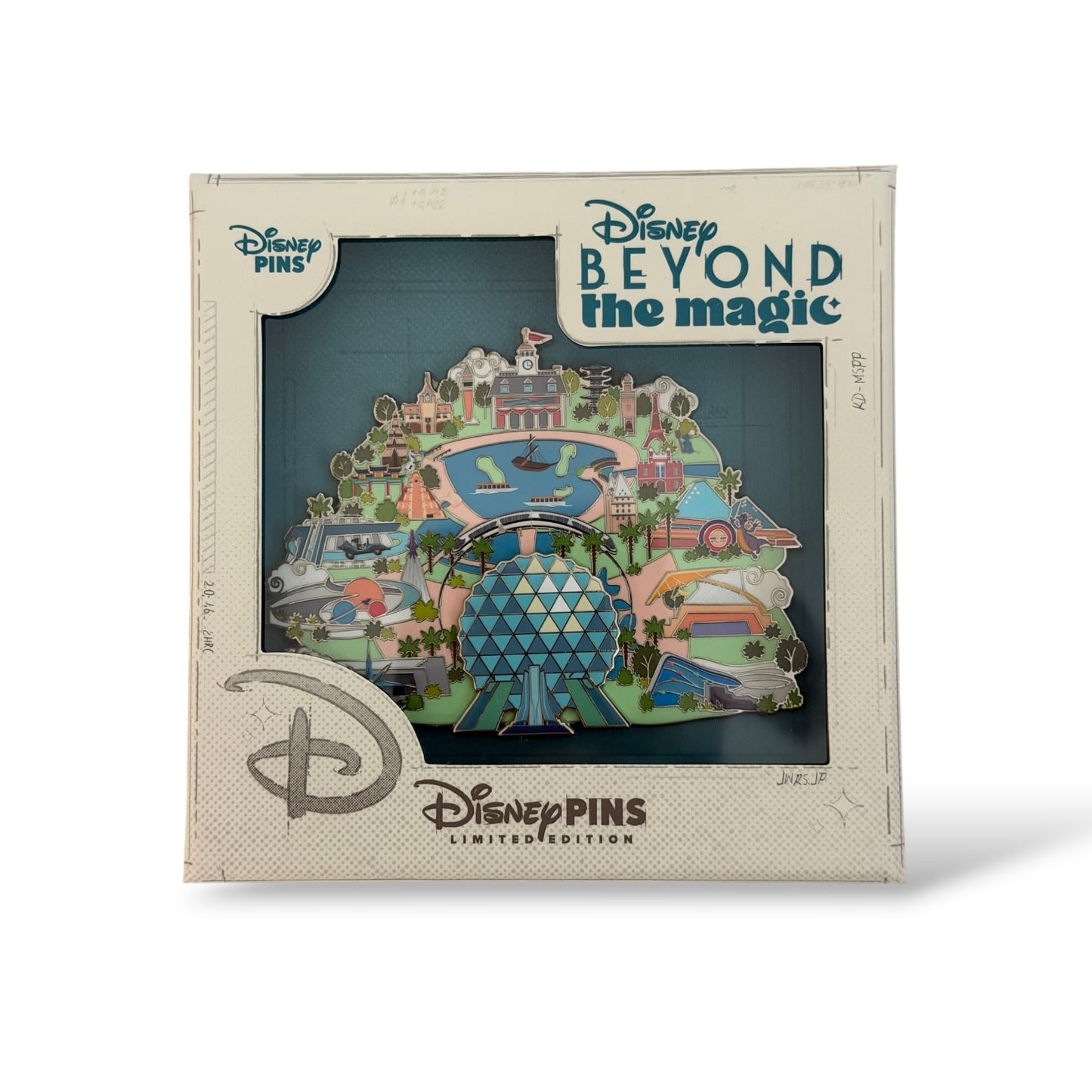 Disney Store Beyond The Magic Park Maps Series EPCOT Jumbo Pin