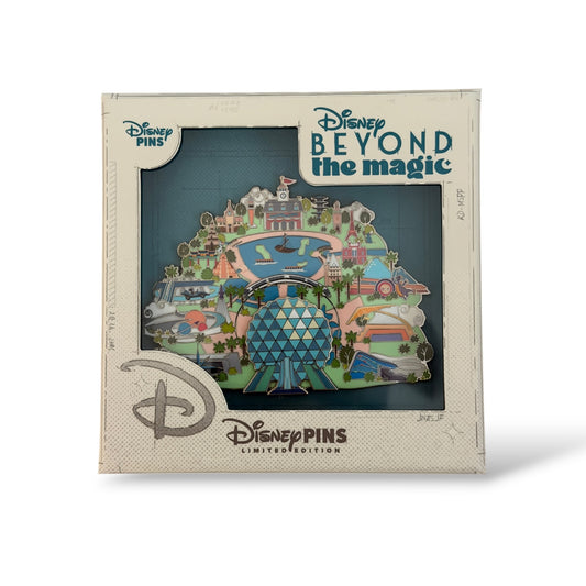 Disney Store Beyond The Magic Park Maps Series EPCOT Jumbo Pin