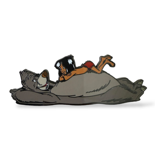 DLRP The Jungle Book Mowgli Lying on Top of Baloo Pin