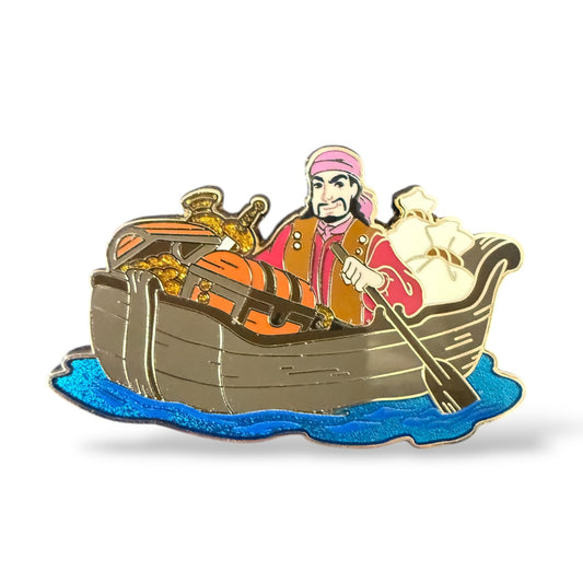 WDI Muppet Treasure Island 30th Anniversary Mystery Long John Silver Rowing a Boat Pin