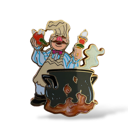 WDI Muppet Treasure Island 30th Anniversary Mystery Swedish Chef Cooking in a Large Black Cauldron Pin
