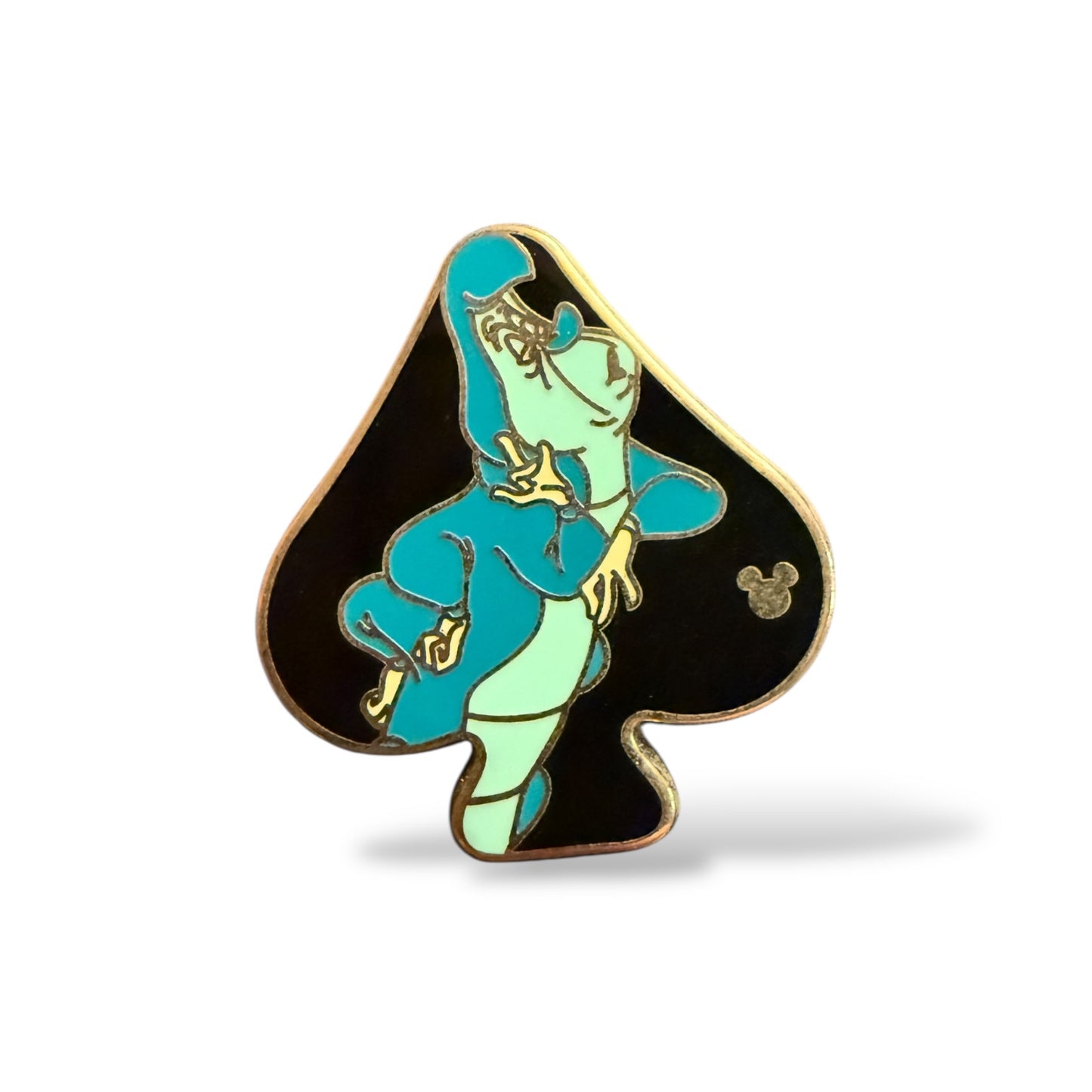 Cast Lanyard Alice in Wonderland Playing Card Suits Absolem the Caterpillar Completer Hidden Mickey Pin