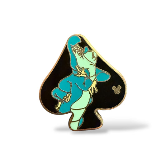 Cast Lanyard Alice in Wonderland Playing Card Suits Absolem the Caterpillar Completer Hidden Mickey Pin