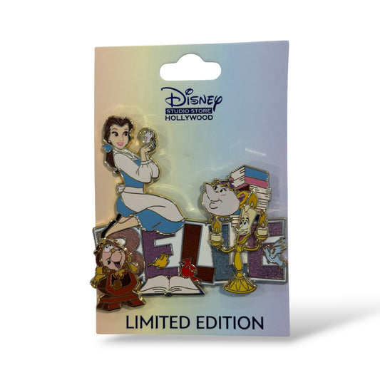 DSSH It's All in a Name Belle and Enchanted Objects Pin