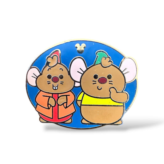 Cast Lanyard Cute Duos Jaq and Gus Hidden Mickey Pin