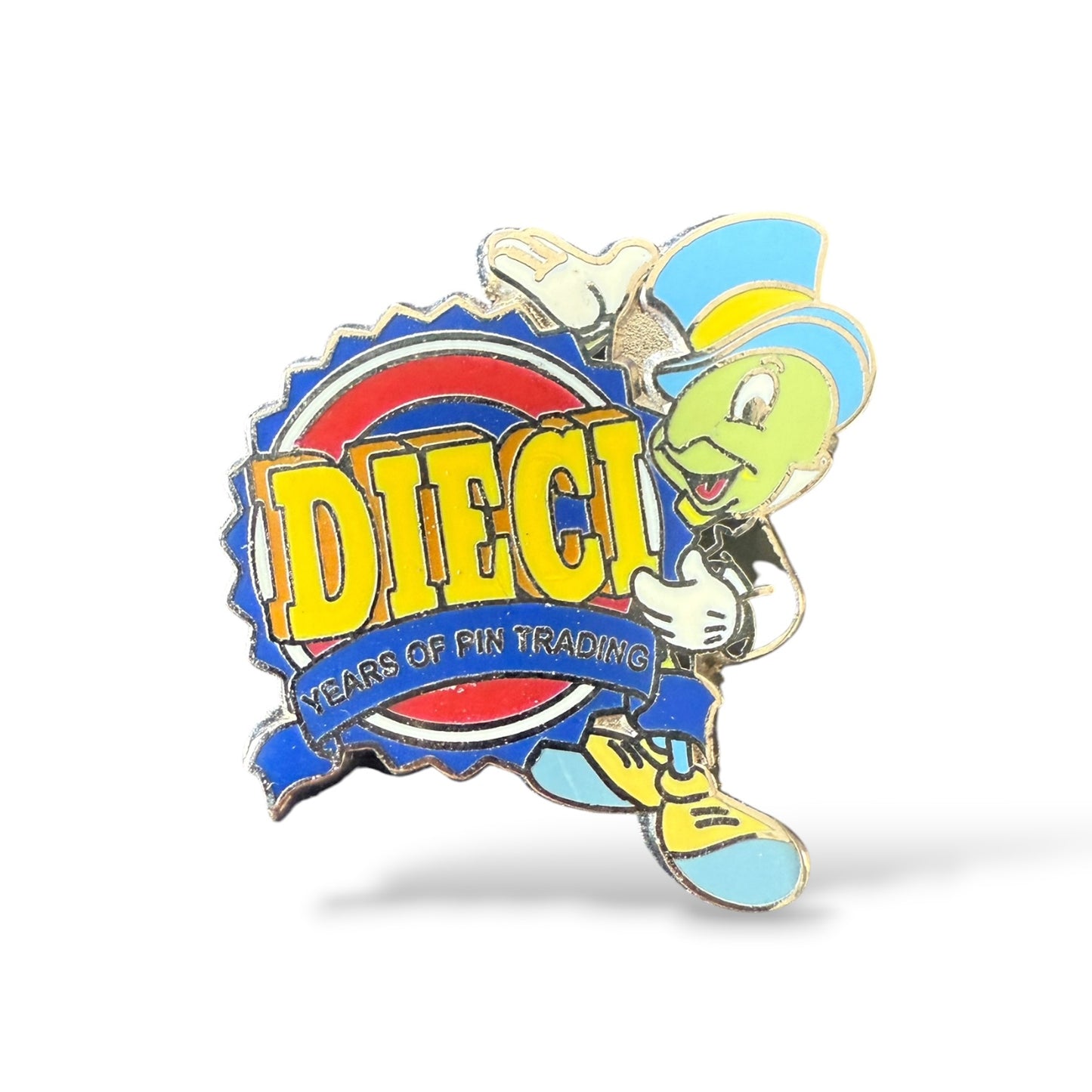 WDW 10th Pin Trading Anniversary Promotion Jiminy Pin