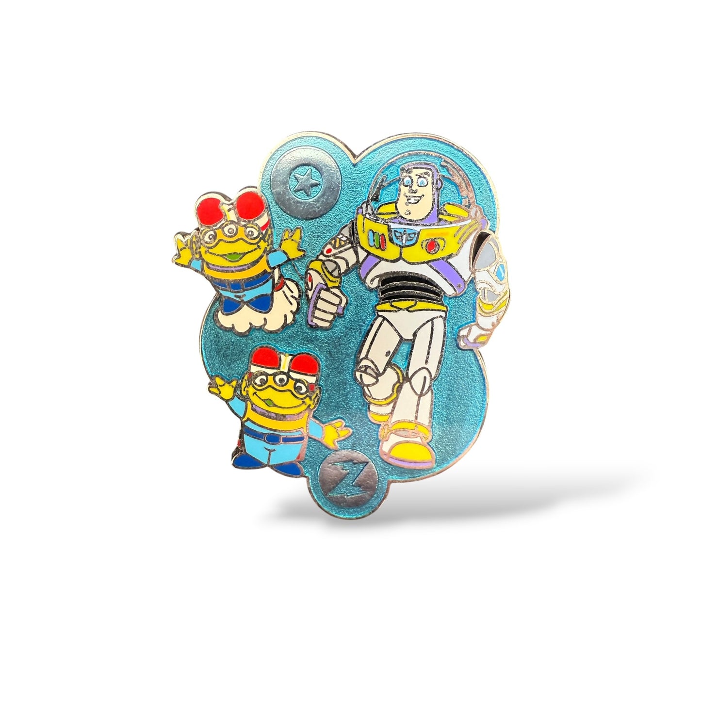 Disney Parks Buzz Lightyear and Little Green Men Wearing Rockets Pin