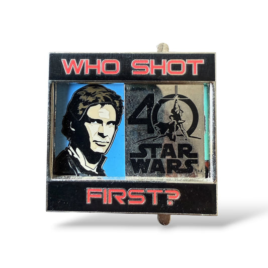 Disney Parks Star Wars 40th Anniversary Who Shot First? Pin