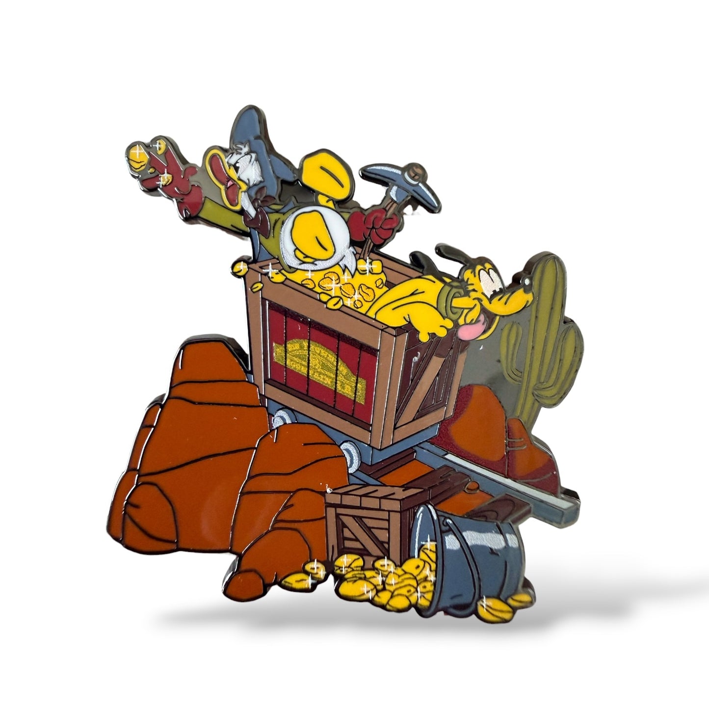 DLRP Park Attractions Series Prospector Donald and Pluto Big Thunder Mountain Pin