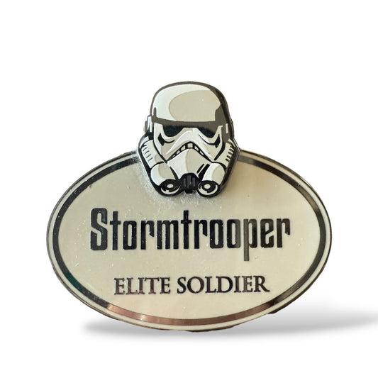 DEC Star Wars Stormtrooper Elite Soldier Name Tag Replica Pin