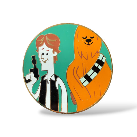 Acme Hotart Golden Magic Han Solo and Chewbacca Pin