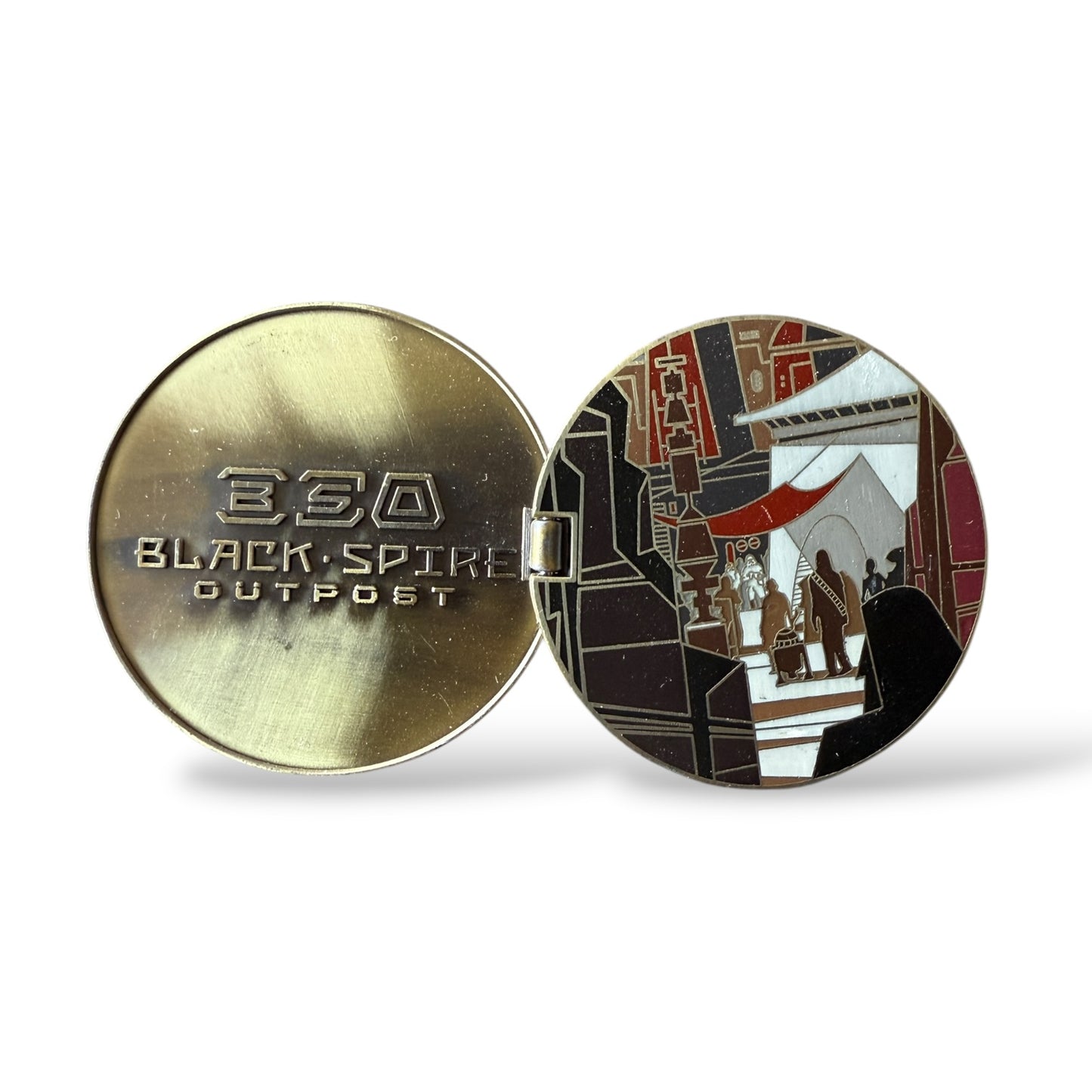 Disney Parks Star Wars Galaxy's Edge Black Spire Outpost Marketplace Millennium Falcon R2-D2 with Chewbacca Hinge Pin