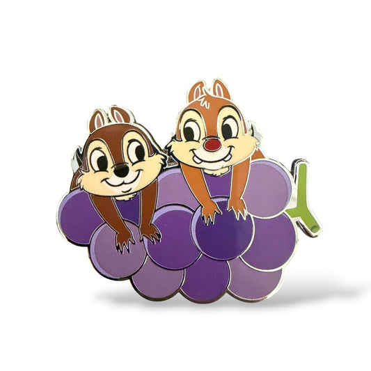 DLRP Characters with Fruit Series Chip n' Dale with Grapes Pin