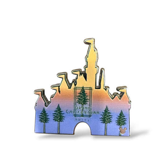 Cast Lanyard Sleeping Beauty Castles Grand Californian Hidden Mickey Pin