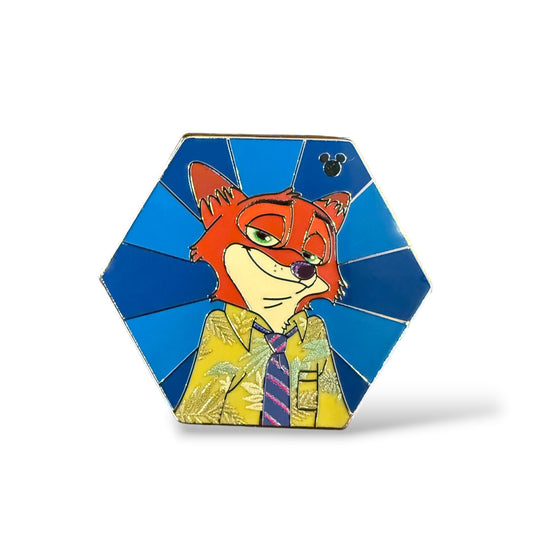 Cast Lanyard Film Anniversaries Zootopia Nick Wilde Hidden Mickey Pin