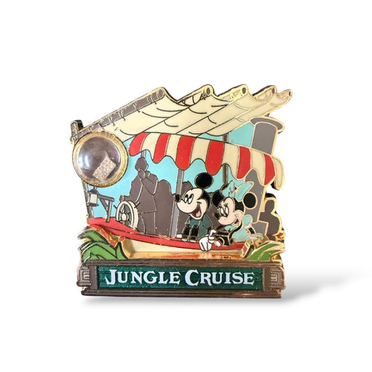 DLR Piece of Disney History Mickey and Minnie Jungle Cruise Pin