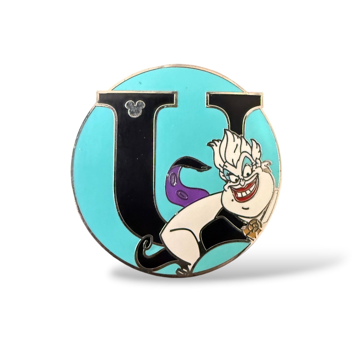 Cast Lanyard WDW Alphabet Ursula Hidden Mickey Pin