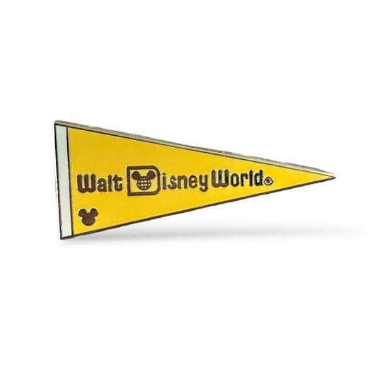 Cast Lanyard WDW Pennant Flags Yellow Hidden Mickey Pin