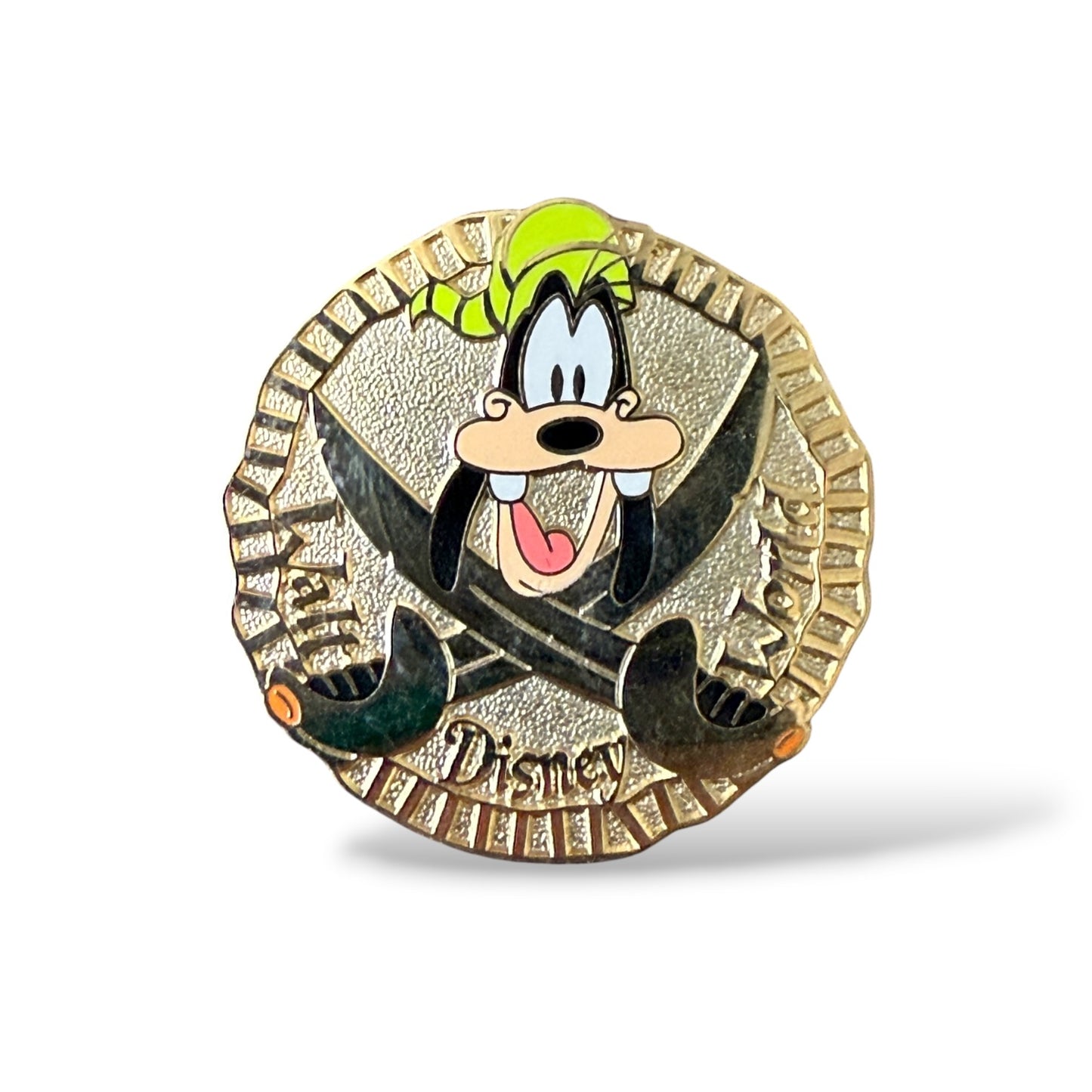 Cast Lanyard WDW Gold Pirate Coins Goofy Hidden Mickey Pin
