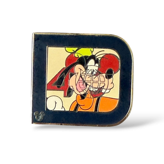Cast Lanyard Retro Classic "D" Goofy Hidden Mickey Pin
