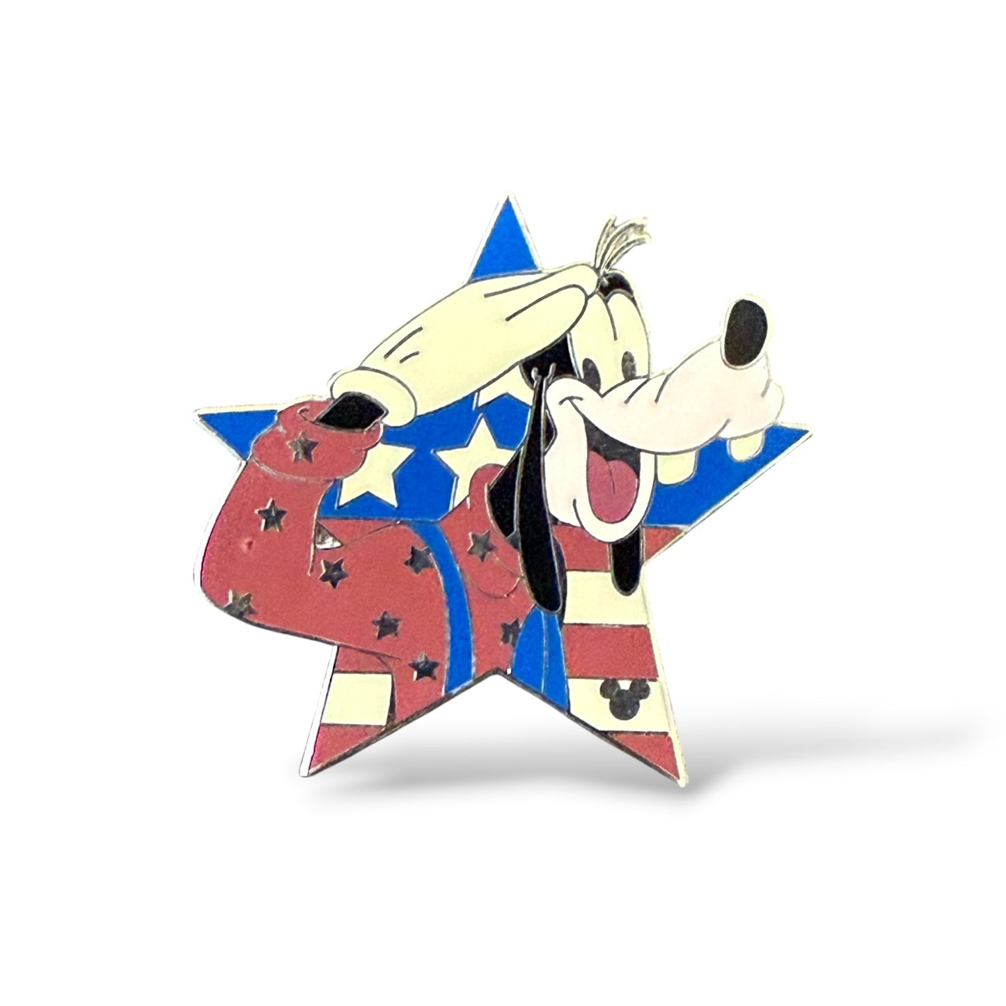 Cast Lanyard Patriotic Star Salute Goofy Hidden Mickey Pin
