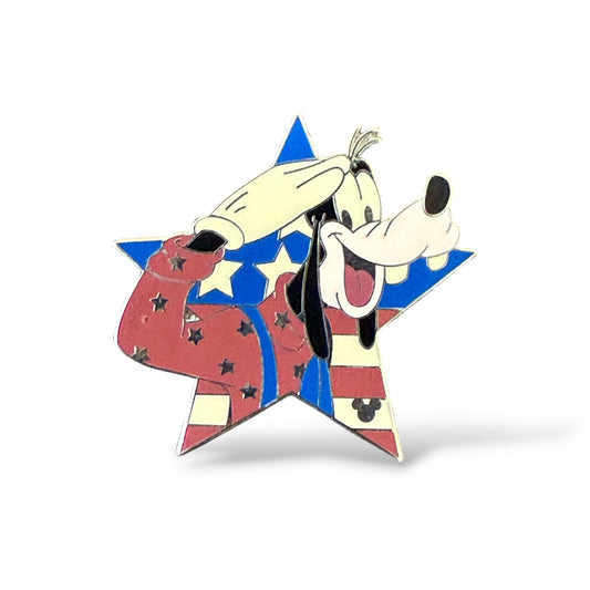 Cast Lanyard Patriotic Star Salute Goofy Hidden Mickey Pin