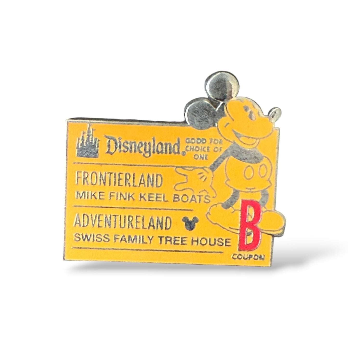 Cast Lanyard Disneyland Tickets B-Ticket Hidden Mickey Pin