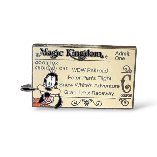 Cast Lanyard Magic Kingdom Tickets Goofy C-Ticket Hidden Mickey Pin