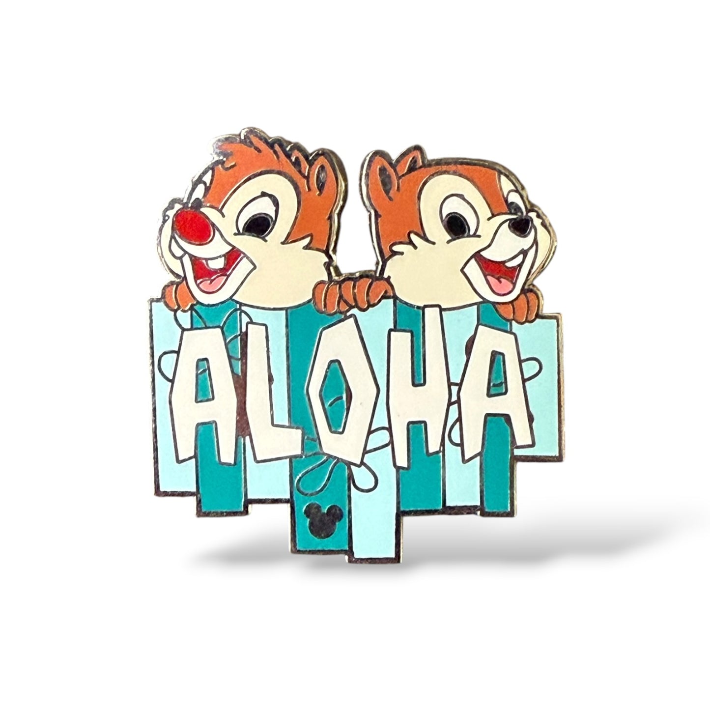 Cast Lanyard Chip n' Dale Aloha Signs Chip n' Dale Hidden Mickey Pin
