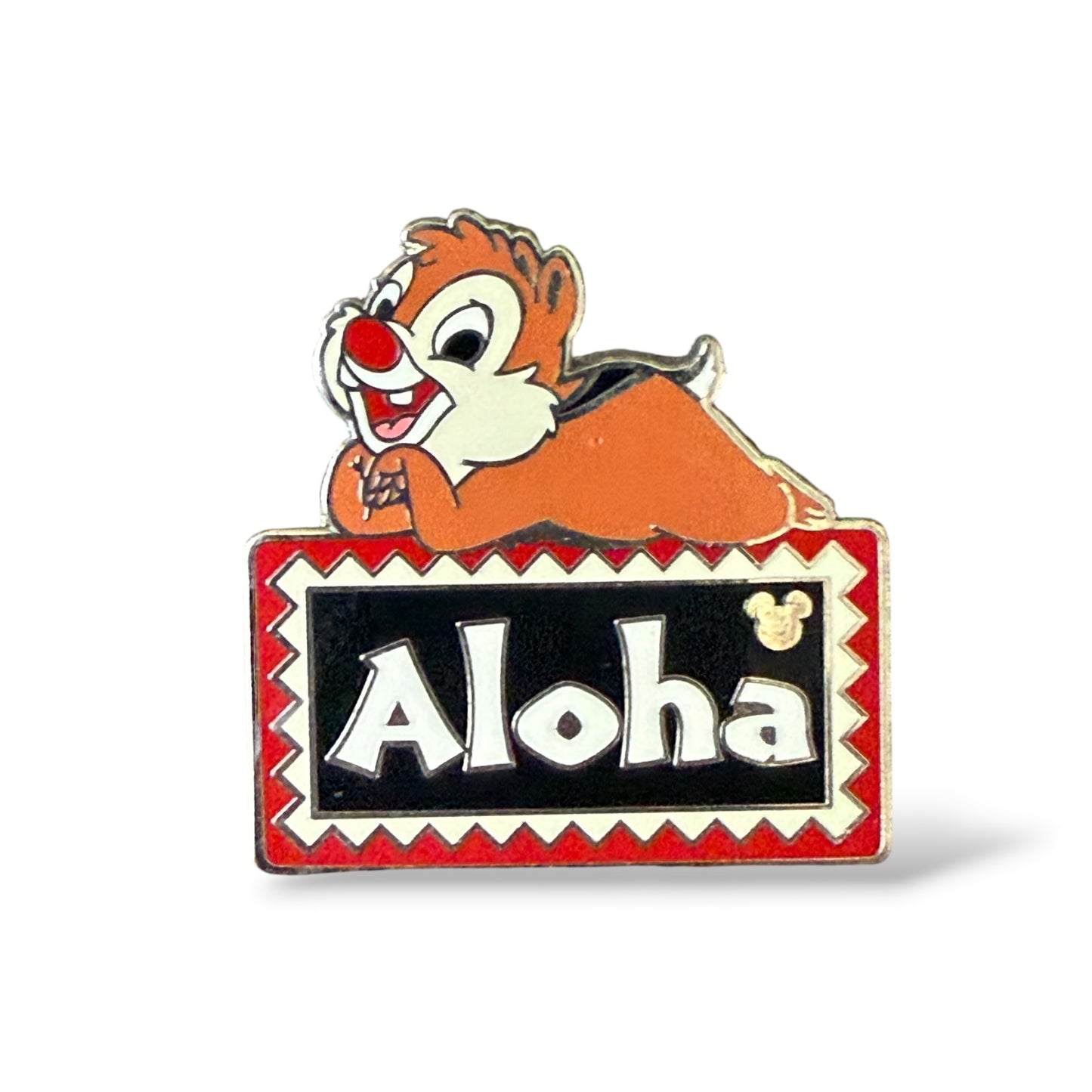 Cast Lanyard Chip n' Dale Aloha Signs Monorail Dale Hidden Mickey Pin