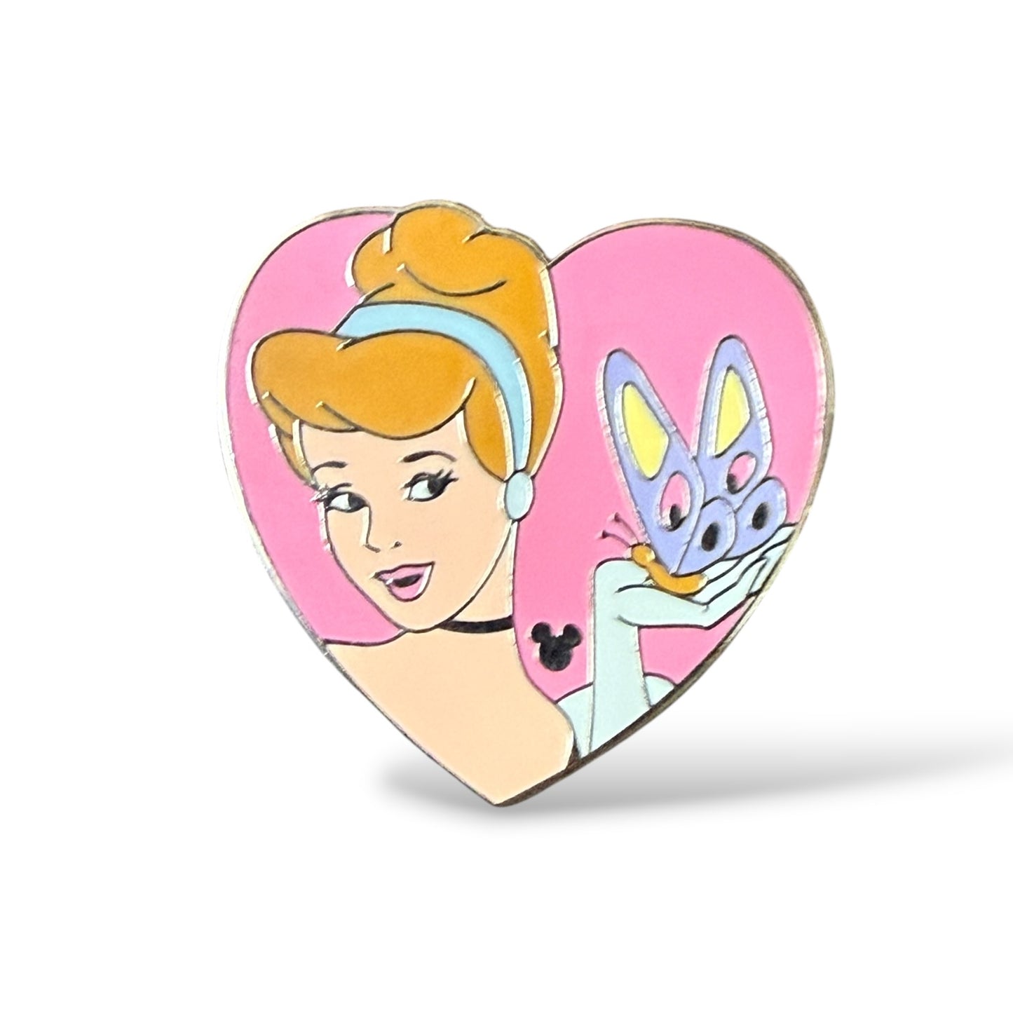 Cast Lanyard Princess Butterflies Cinderella Hidden Mickey Pin