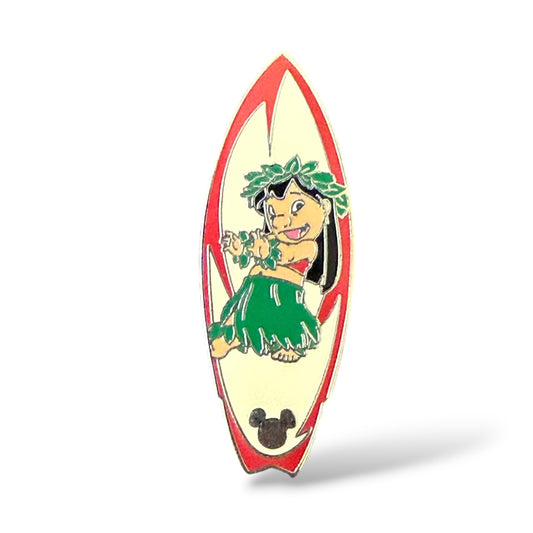 Cast Lanyard Surfboards Lilo Hidden Mickey Pin