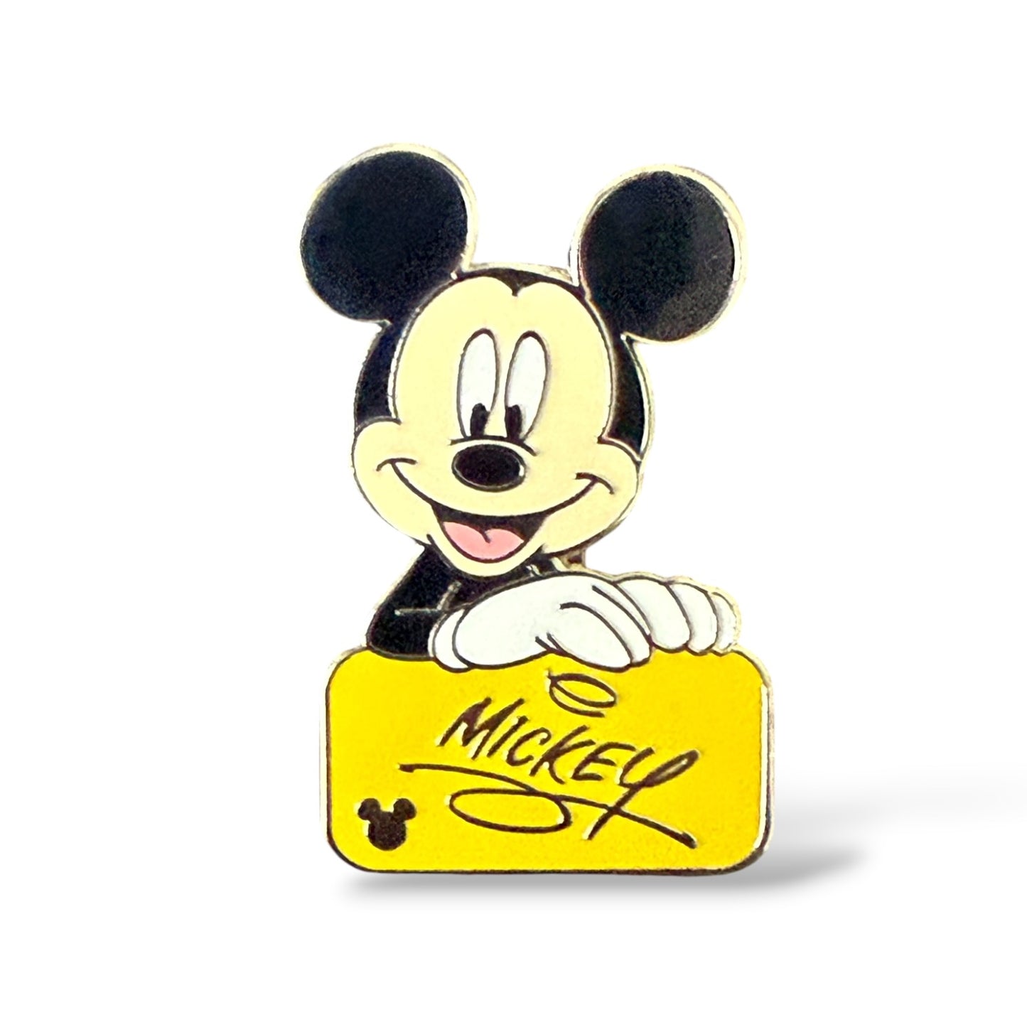 Cast Lanyard Mickey Autograph Gold Hidden Mickey Pin