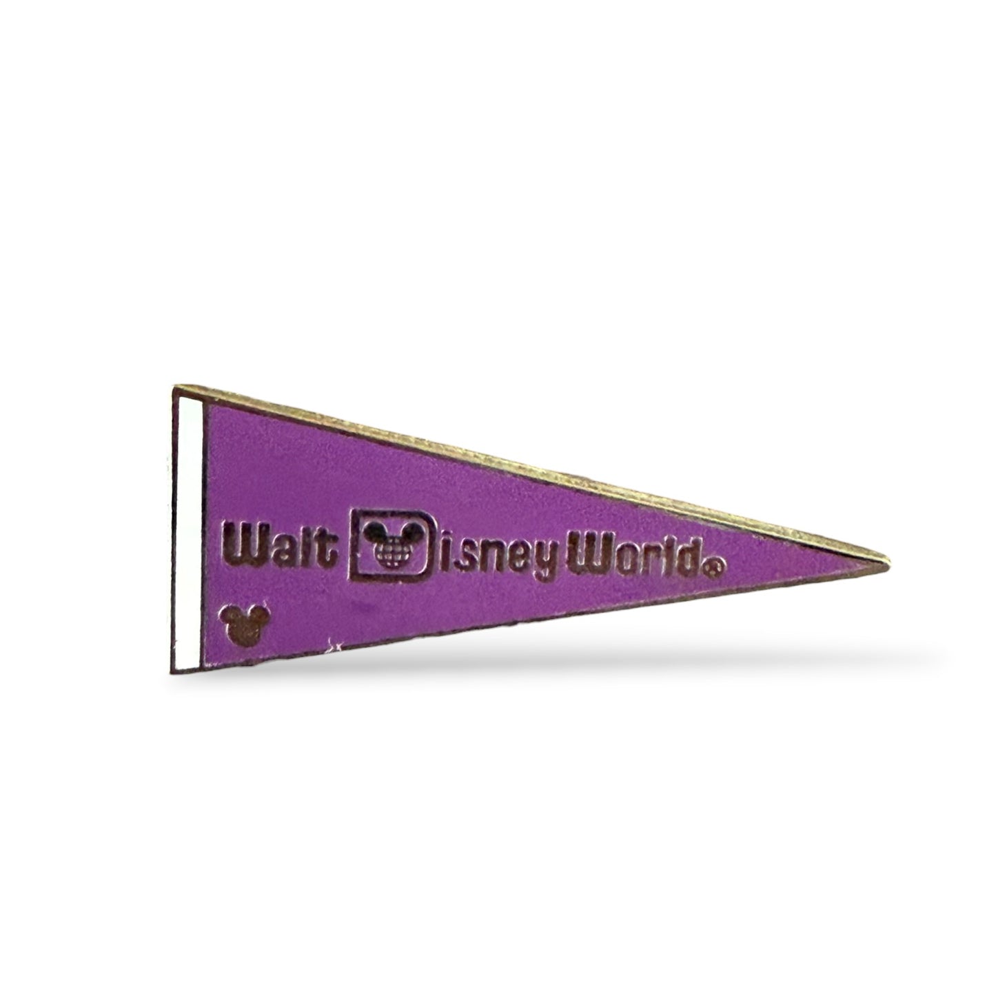 Cast Lanyard WDW Pennant Flags Purple Hidden Mickey Pin