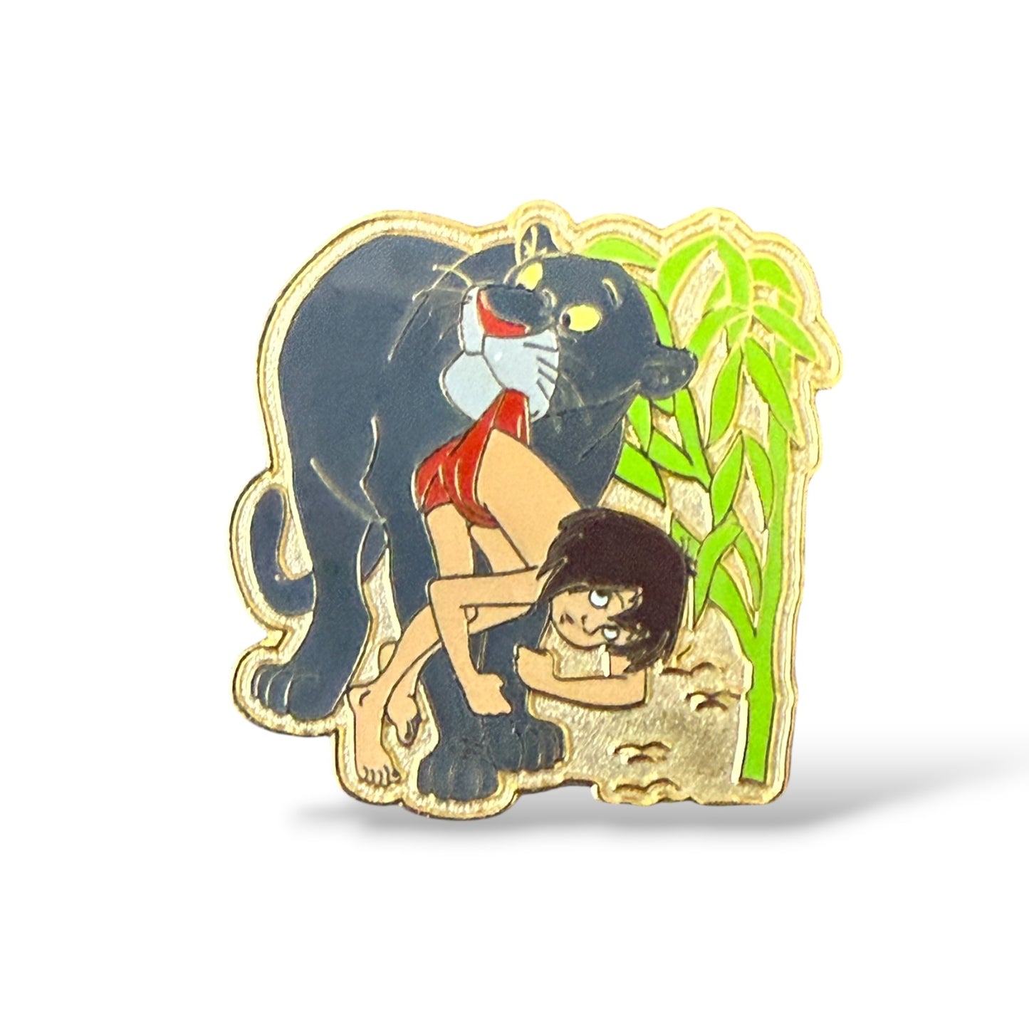 Cast Lanyard The Jungle Book Bagheera and Mowgli Hidden Mickey Pin